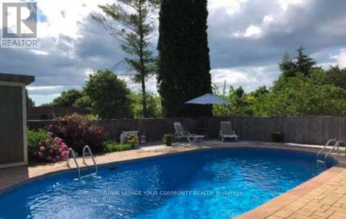 93 Hill Drive, Aurora, ON - Outdoor With In Ground Pool With Backyard