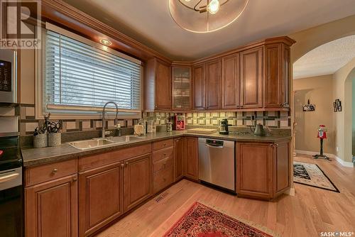 1122 Warner Street W, Moose Jaw, SK - Indoor Photo Showing Kitchen With Double Sink