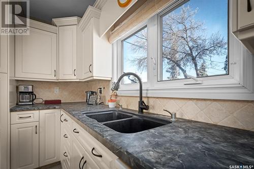 1219 Grafton Avenue, Moose Jaw, SK - Indoor Photo Showing Kitchen With Double Sink