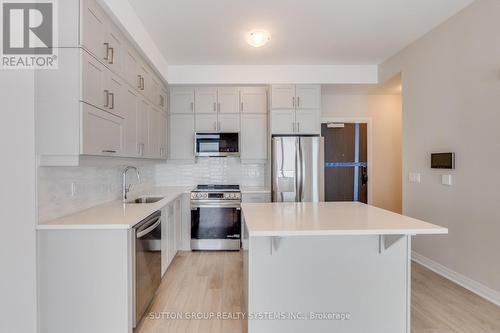 608 - 480 Gordon Krantz Avenue, Milton, ON - Indoor Photo Showing Kitchen With Stainless Steel Kitchen With Upgraded Kitchen