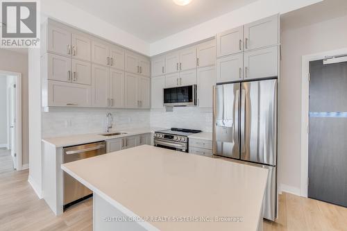 608 - 480 Gordon Krantz Avenue, Milton, ON - Indoor Photo Showing Kitchen With Stainless Steel Kitchen With Upgraded Kitchen