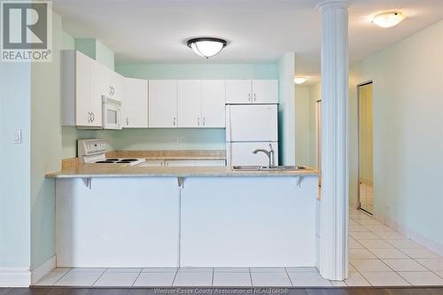 540 Ouellette Avenue Unit# 3E, Windsor, ON - Indoor Photo Showing Kitchen With Double Sink