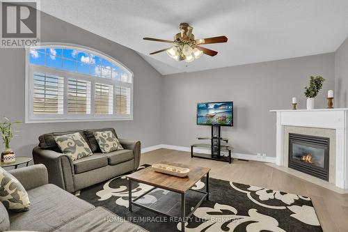 8 Meadow Wood Crescent, Hamilton, ON - Indoor Photo Showing Living Room With Fireplace