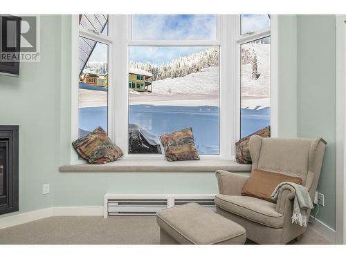 Awesome view of the Face and the Chute - 9885 Pinnacles Road Unit# 21, Vernon, BC - Indoor With Fireplace