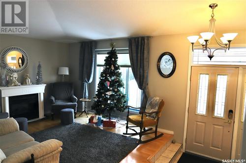 741 Adamson Crescent, Shellbrook, SK - Indoor Photo Showing Living Room With Fireplace