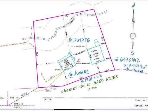 Drawing (sketch) - 1961 Ch. De La Baie-Noire, Wentworth-Nord, QC - Other