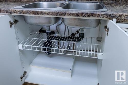 #14 4610 17 Av Nw, Edmonton, AB - Indoor Photo Showing Kitchen With Double Sink