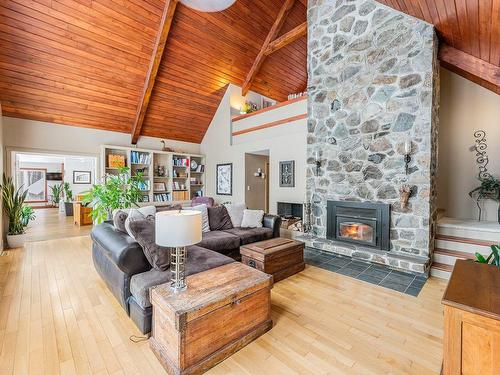 Salon - 191 Ch. Frizzle, Lac-Brome, QC - Indoor Photo Showing Living Room With Fireplace