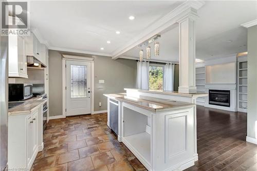 58 Devonshire Avenue, Tillsonburg, ON - Indoor Photo Showing Kitchen With Fireplace