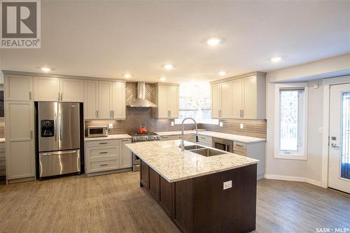 315 Emmeline Road, Saskatoon, SK - Indoor Photo Showing Kitchen With Double Sink With Upgraded Kitchen