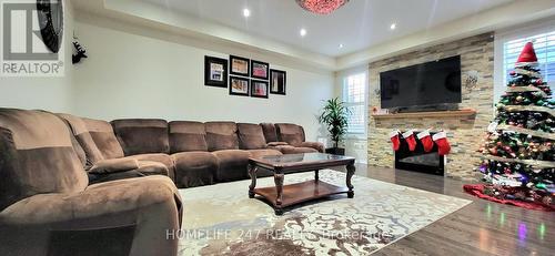 80 Aylesbury Drive, Brampton, ON - Indoor Photo Showing Living Room With Fireplace