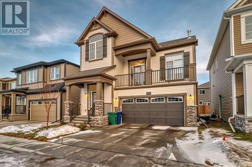 2007 Windbury Crescent Sw, Airdrie, AB - Outdoor With Balcony With Facade