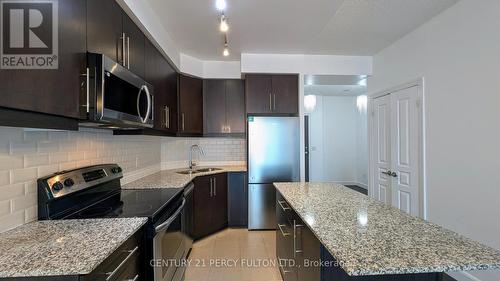 3702 - 223 Webb Drive, Mississauga, ON - Indoor Photo Showing Kitchen With Double Sink With Upgraded Kitchen