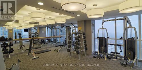 3702 - 223 Webb Drive, Mississauga, ON - Indoor Photo Showing Gym Room