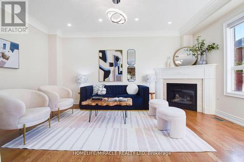 55 Lyndbrook Crescent, Brampton, ON - Indoor Photo Showing Living Room With Fireplace