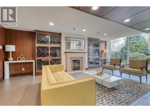 75 Martin Street Unit# 406, Penticton, BC - Indoor Photo Showing Living Room With Fireplace