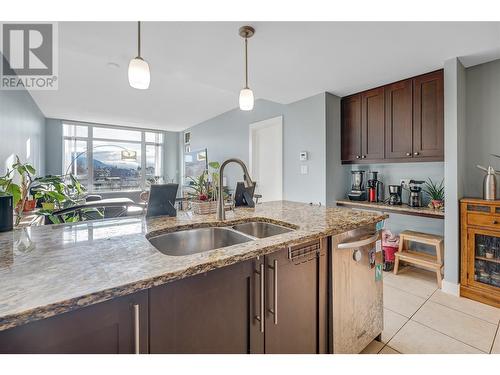 75 Martin Street Unit# 406, Penticton, BC - Indoor Photo Showing Kitchen With Double Sink