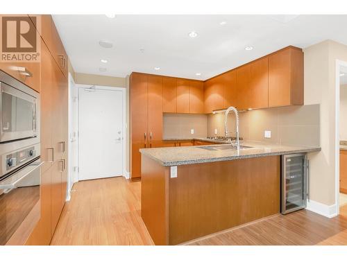 2501 3008 Glen Drive, Coquitlam, BC - Indoor Photo Showing Kitchen With Double Sink