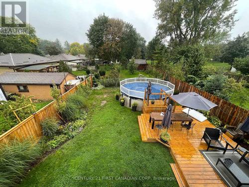 57 Hillier Crescent, Brantford, ON - Outdoor With Above Ground Pool With Backyard