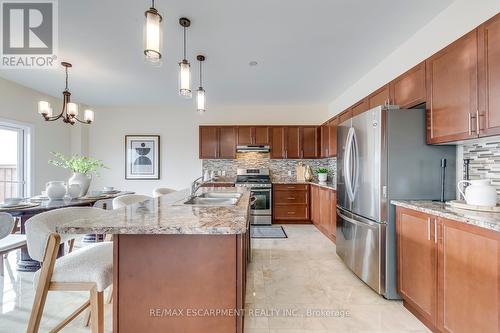 428 Dalgleish Trail, Hamilton, ON - Indoor Photo Showing Kitchen With Double Sink