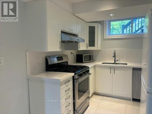 Lower - 8 Lochinvar Crescent, Toronto, ON - Indoor Photo Showing Kitchen With Double Sink