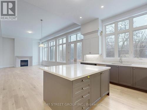 31 Meizhou Avenue, Markham, ON - Indoor Photo Showing Kitchen With Fireplace