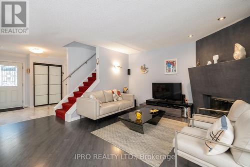 13 Sparklett Crescent, Brampton, ON - Indoor Photo Showing Living Room With Fireplace