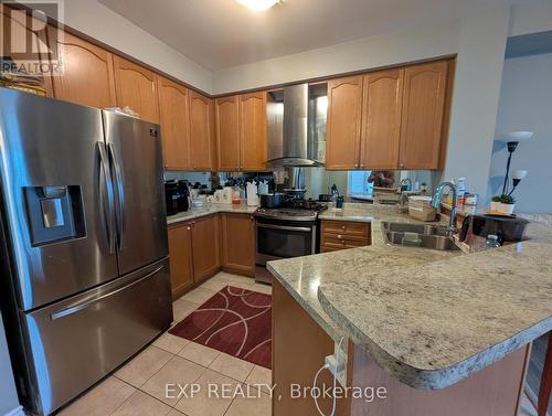 Upper - 702 Sauve Street, Milton, ON - Indoor Photo Showing Kitchen With Double Sink