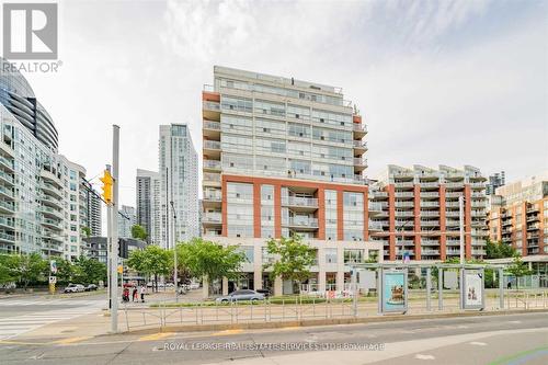 718 - 550 Queens Quay W, Toronto, ON - Outdoor With Balcony With Facade