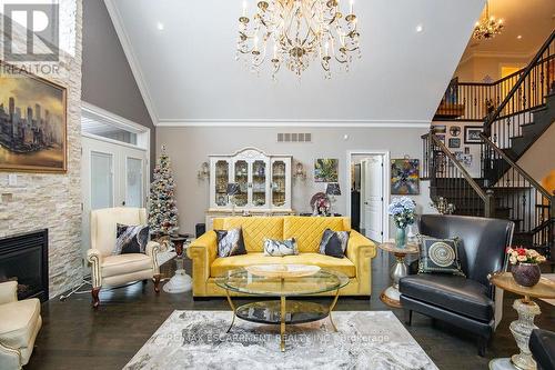 85 Hillcroft Drive, Hamilton, ON - Indoor Photo Showing Living Room With Fireplace