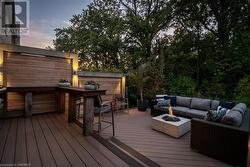 2 tiered composite deck. - 