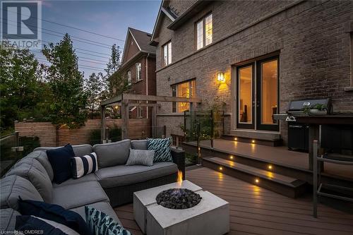 Walk out from garden doors to your 2 tiered composite deck. - 304 Mcgibbon Drive, Milton, ON - Outdoor With Deck Patio Veranda With Exterior