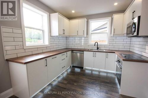 58 Burton Street, Hamilton, ON - Indoor Photo Showing Kitchen With Double Sink