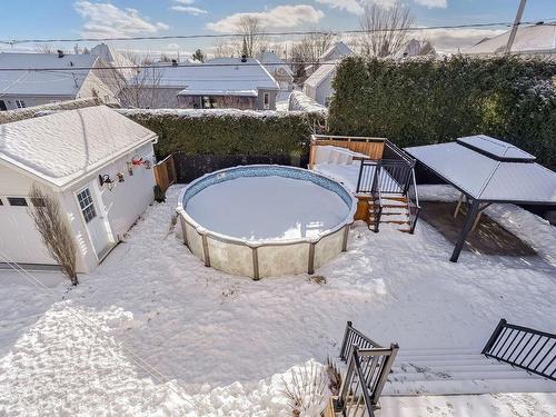 Backyard - 1907 Rue Angèle, Saint-Jérôme, QC - Outdoor With Above Ground Pool