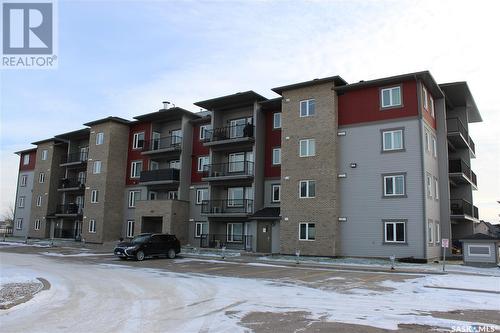 205 308 Petterson Drive, Estevan, SK - Outdoor With Balcony With Facade