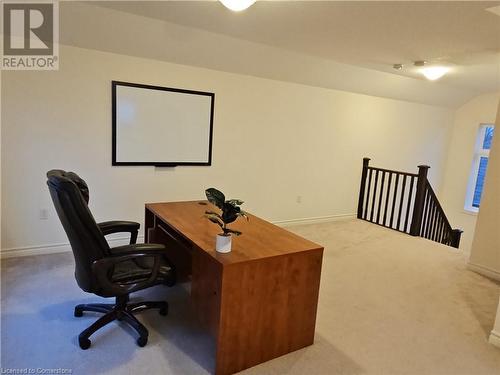 View of carpeted office space - 218 Gravel Ridge Trail, Kitchener, ON - Indoor Photo Showing Office