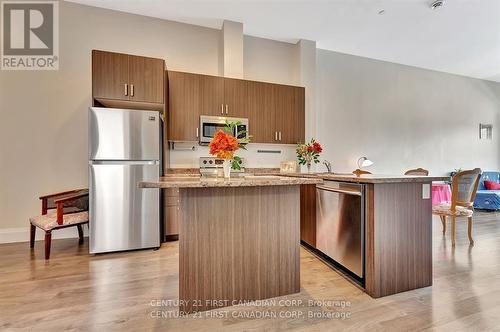 221B - 85 Morrell Street, Brantford, ON - Indoor Photo Showing Kitchen With Stainless Steel Kitchen