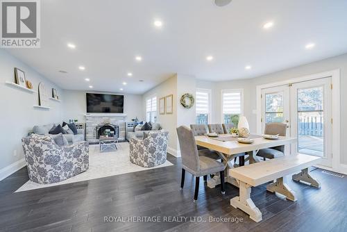 14 Balsdon Crescent, Whitby (Lynde Creek), ON - Indoor Photo Showing Dining Room With Fireplace