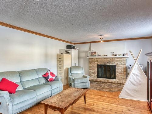 Family room - 460 Rue Parenteau, Shawinigan, QC - Indoor Photo Showing Living Room With Fireplace