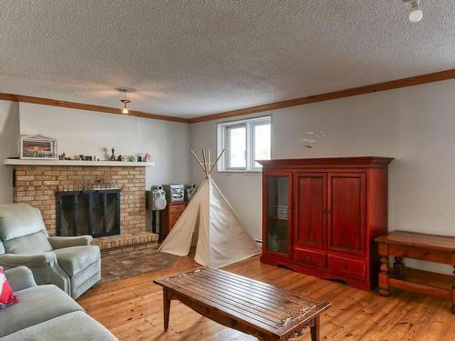 Family room - 460 Rue Parenteau, Shawinigan, QC - Indoor Photo Showing Living Room With Fireplace