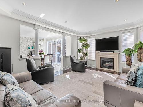 50 Sunrise Ridge Tr, Whitchurch-Stouffville, ON - Indoor Photo Showing Living Room With Fireplace