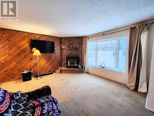 10222 Jensen Road, Prince George, BC - Indoor Photo Showing Living Room With Fireplace