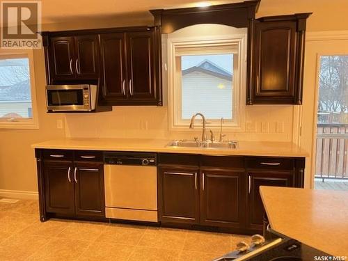 120 Pine Street, Caronport, SK - Indoor Photo Showing Kitchen With Double Sink