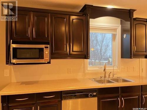 120 Pine Street, Caronport, SK - Indoor Photo Showing Kitchen With Double Sink