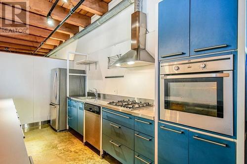 203 55 E Cordova Street, Vancouver, BC - Indoor Photo Showing Kitchen With Stainless Steel Kitchen