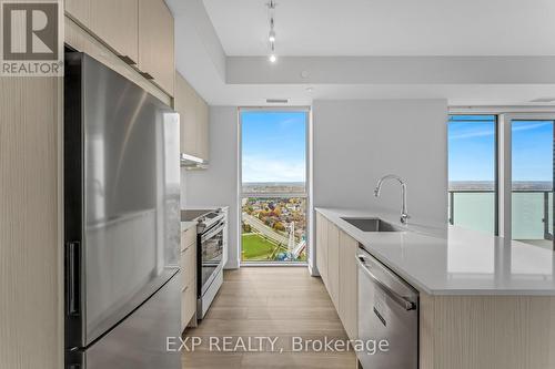 2301 - 4130 Parkside Village Drive, Mississauga, ON - Indoor Photo Showing Kitchen With Stainless Steel Kitchen With Upgraded Kitchen