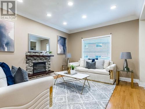 25 Commodore Drive, Brampton, ON - Indoor Photo Showing Living Room With Fireplace