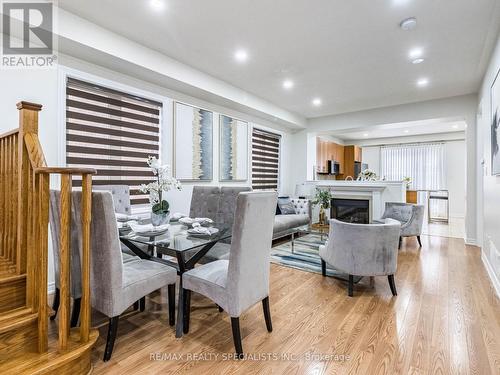 90 Begonia Crescent, Brampton, ON - Indoor Photo Showing Dining Room With Fireplace