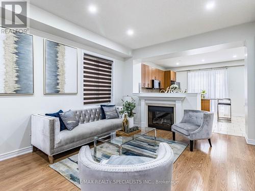 90 Begonia Crescent, Brampton, ON - Indoor Photo Showing Living Room With Fireplace