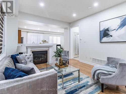 90 Begonia Crescent, Brampton, ON - Indoor Photo Showing Living Room With Fireplace